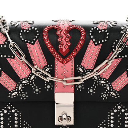 Valentino Garavani Vitello Loveblade Embellished Chain Flap Bag Black Multicolor 7 of 10