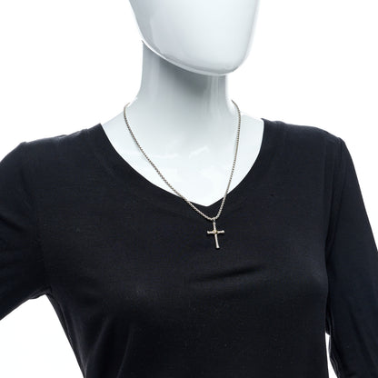 David Yurman Sterling Silver 18K Yellow Gold X Cross Necklace 3 of 4