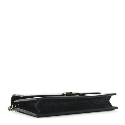 Gucci Dollar Calfskin Interlocking G Chain Wallet Black 4 of 11