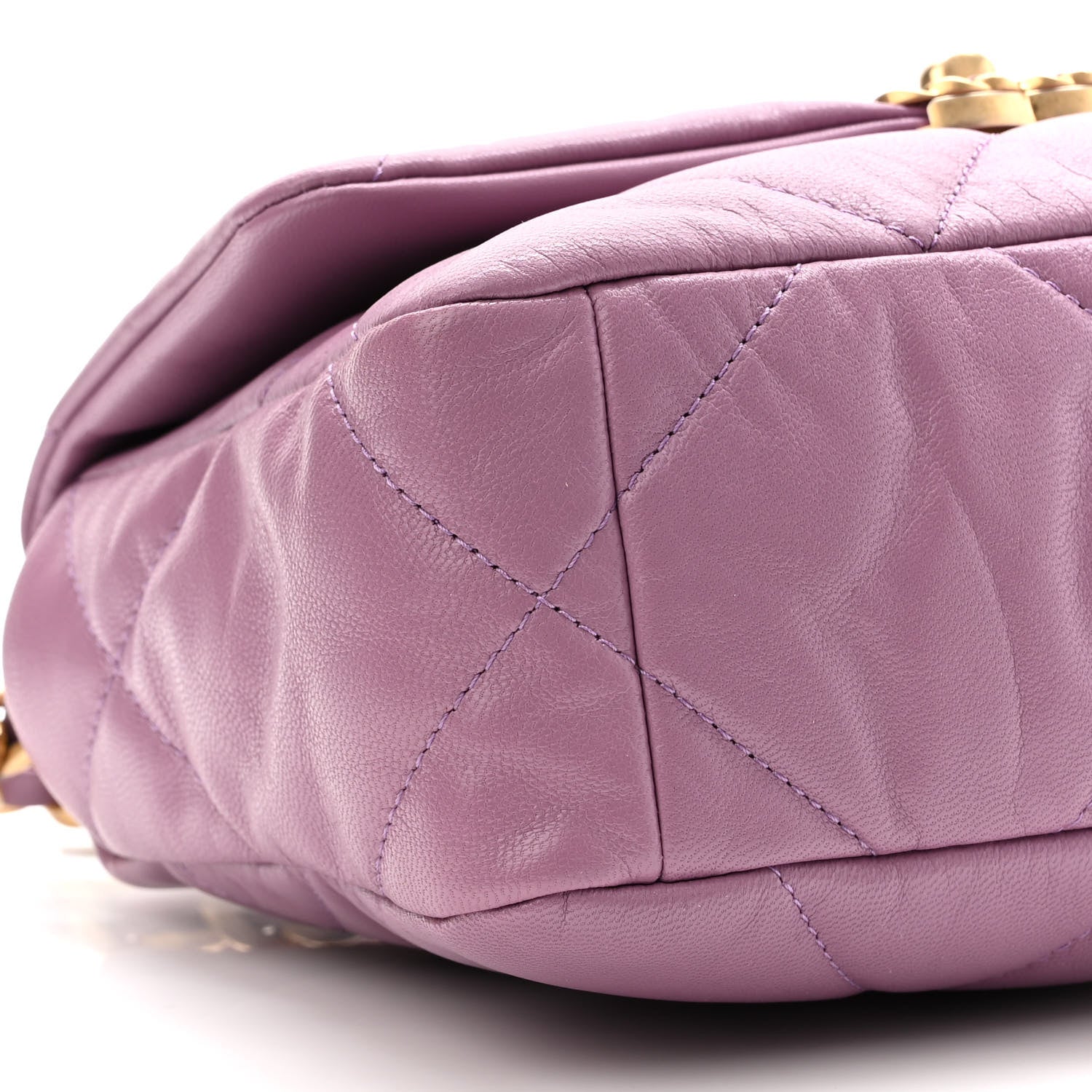 Chanel Goatskin Quilted Medium Chanel 19 Flap Violet Purple 9 of 10