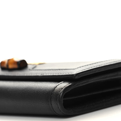 Gucci Wonka Grain Calfskin Diana Chain Wallet Black 11 of 11