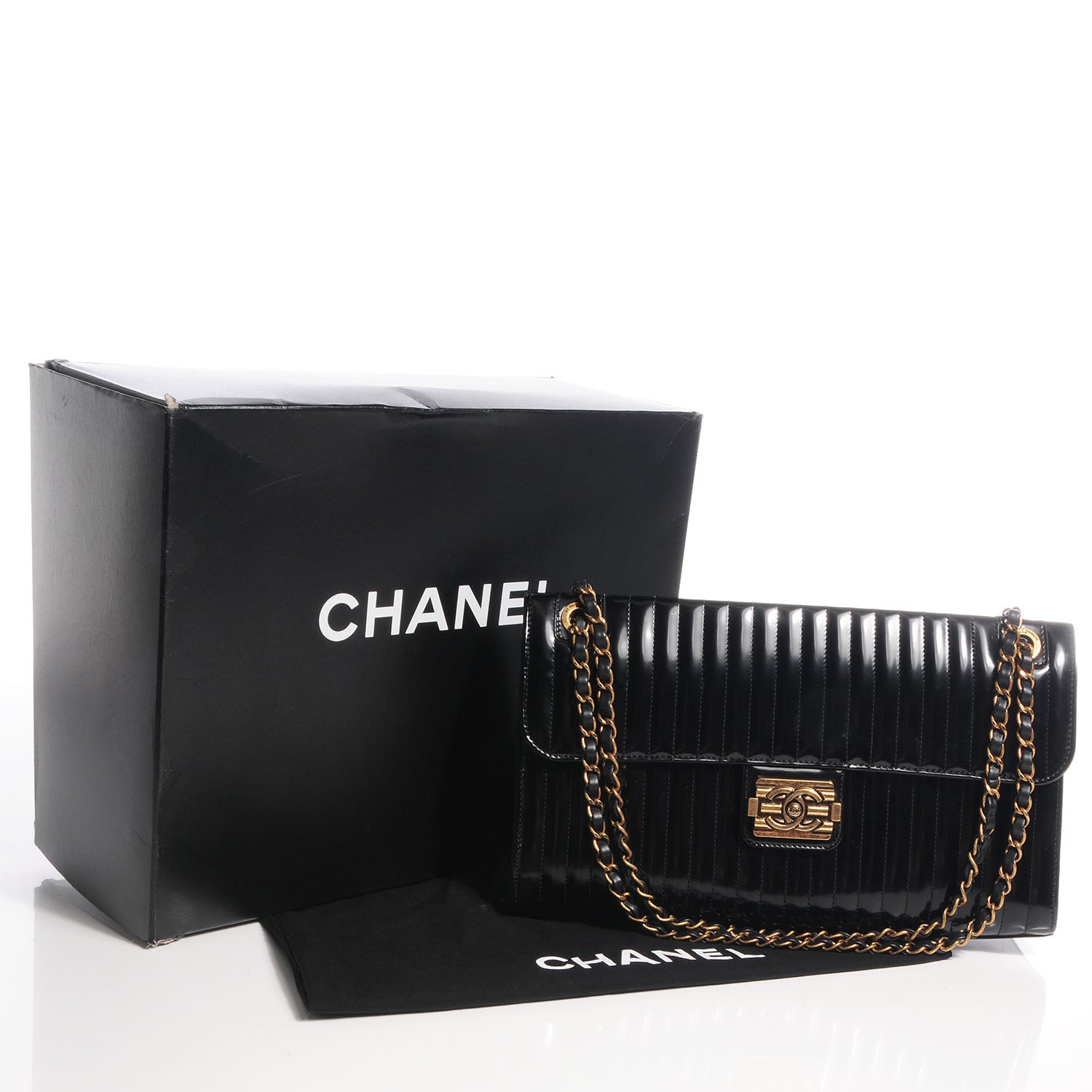 Chanel Leather Vertical Quilt Maharaja Express Flap Black 5 of 9