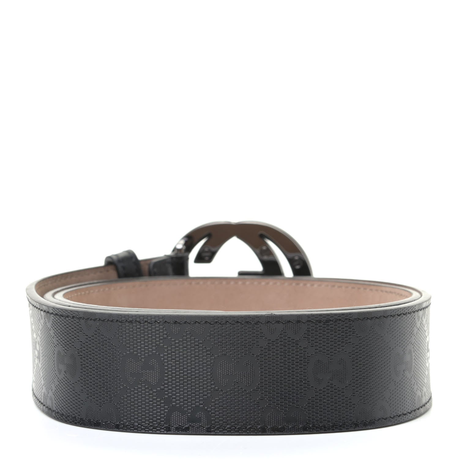 Gucci Imprime Monogram Interlocking G Belt 95 38 Black 2 of 6