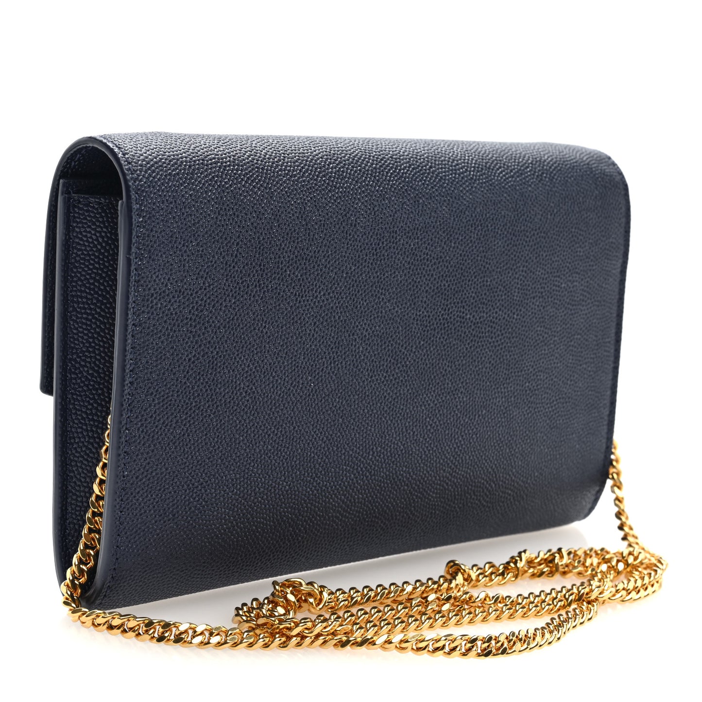 Grain De Poudre Monogram Uptown Chain Wallet Blue Charron