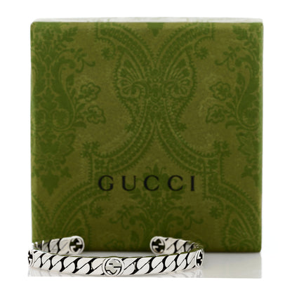 Gucci Sterling Silver Interlocking G Cuff Bracelet 17 4 of 4