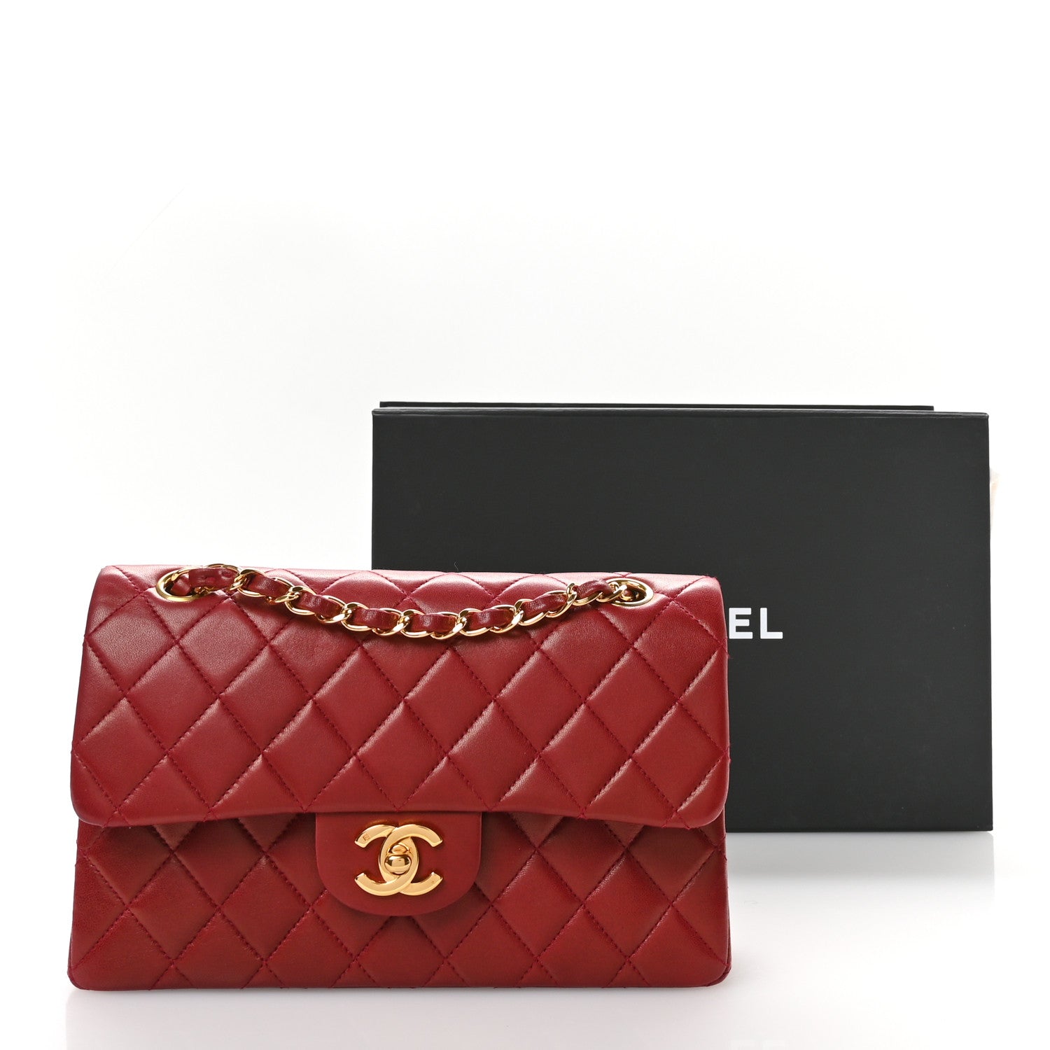 Chanel Lambskin Quilted Small Double Flap Red 12 of 12