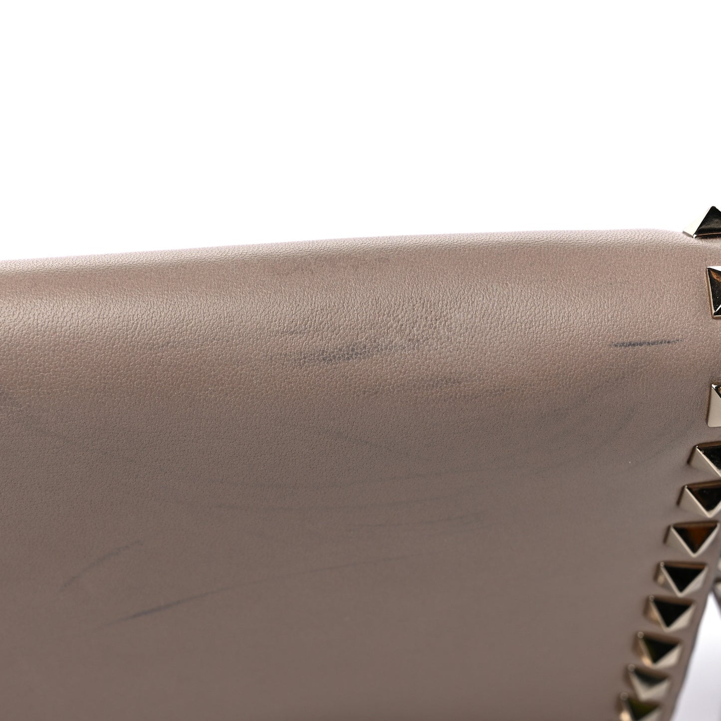 Nappa Rockstud Wristlet Clutch Poudre