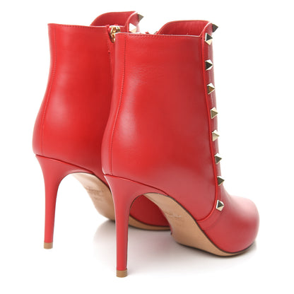Valentino Garavani Calfskin Rockstud 85mm Ankle Booties 36.5 Rouge Pur 4 of 9