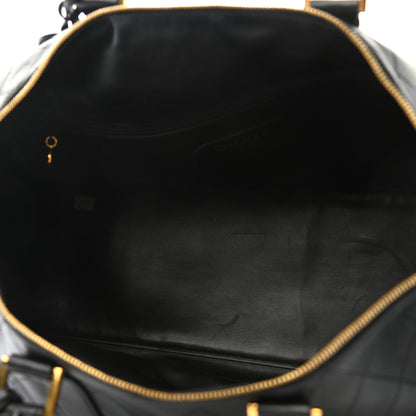 Chanel Calfskin Stitched CC Boston Black 4 of 12