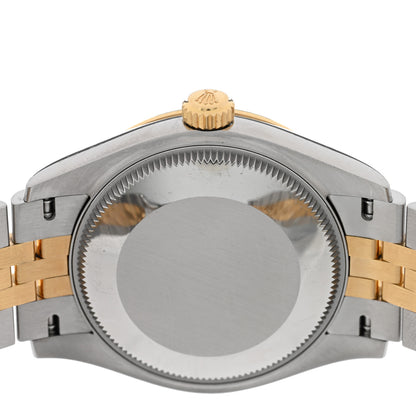 Rolex Stainless Steel 18K Yellow Gold Diamond 31mm Oyster Perpetual Datejust Watch Olive Green Roman 278273 4 of 5
