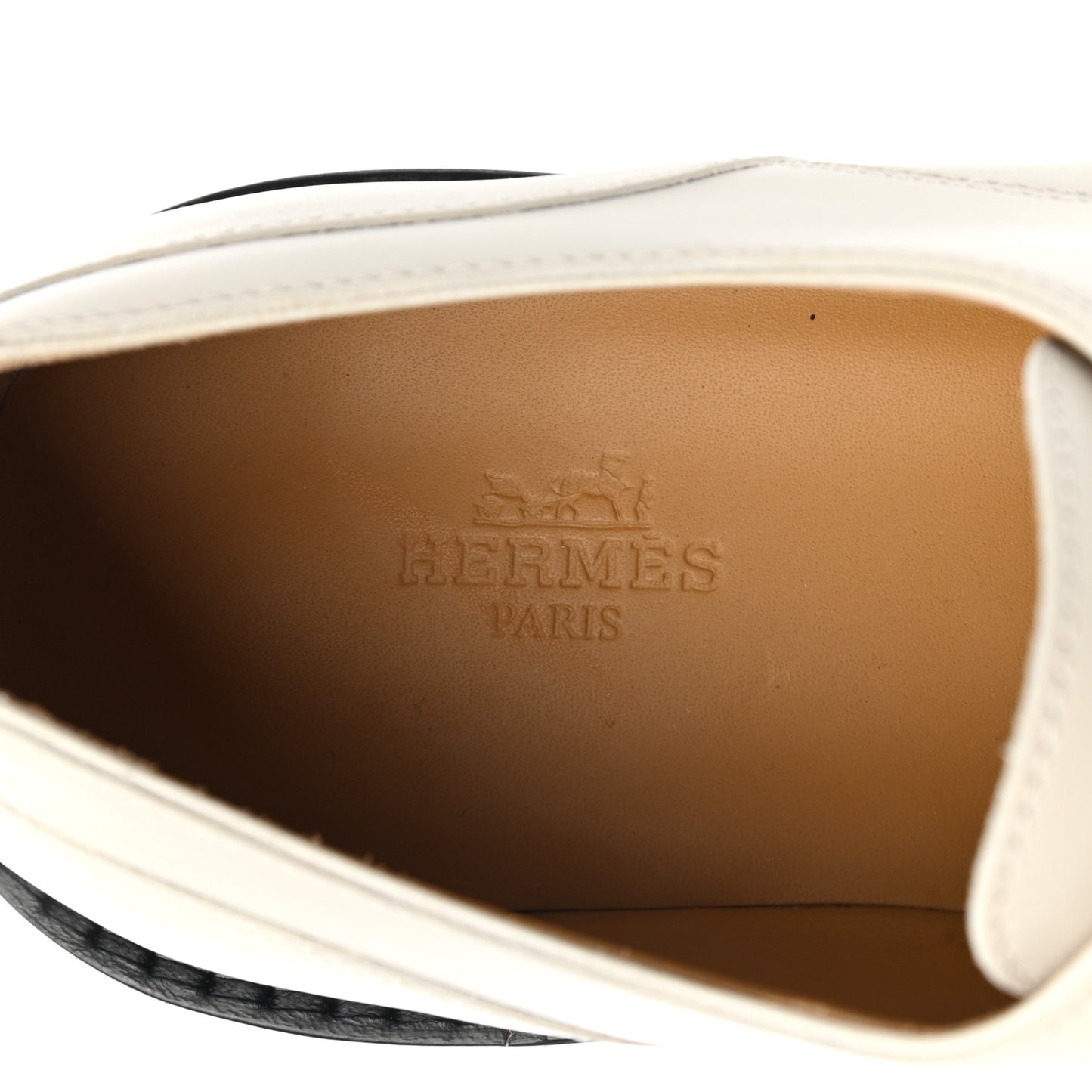 Glossed Calfskin First Derby 38 Beige Glaise