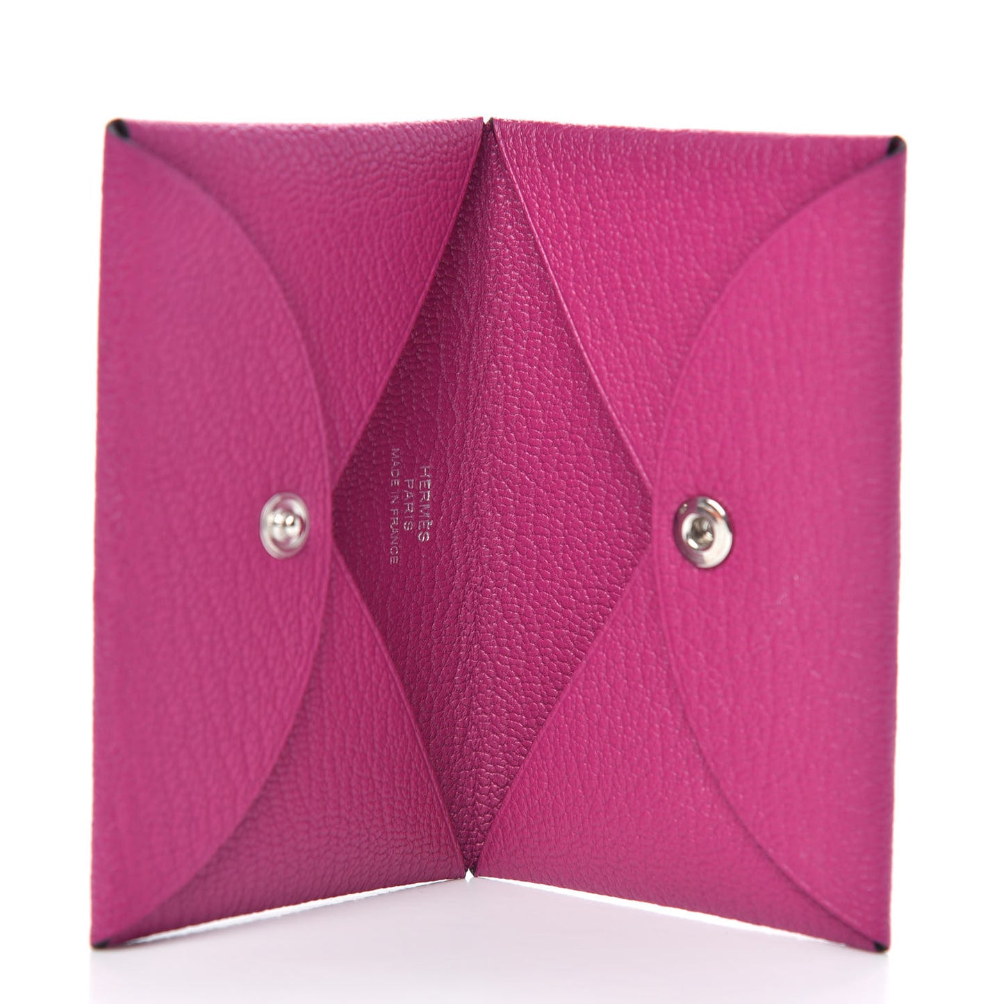 Chevre Mysore Calvi Card Case Rose Pourpre