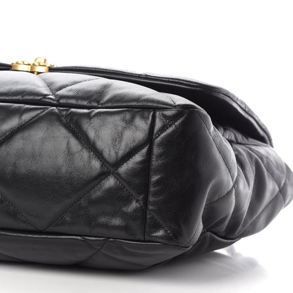 Chanel Lambskin Quilted Maxi Chanel 19 Flap Black 9 of 9