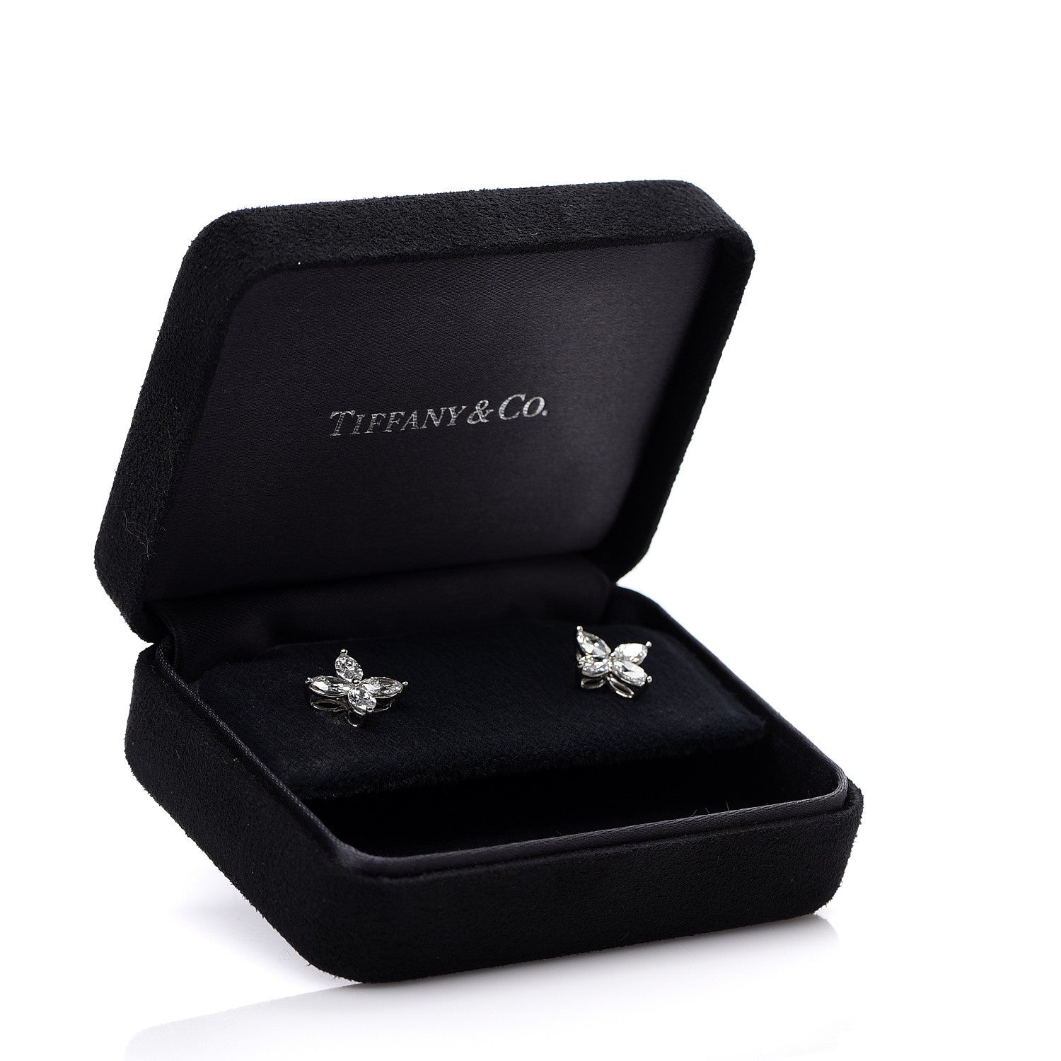 Tiffany Platinum Diamond Large Victoria Earrings 4 of 4