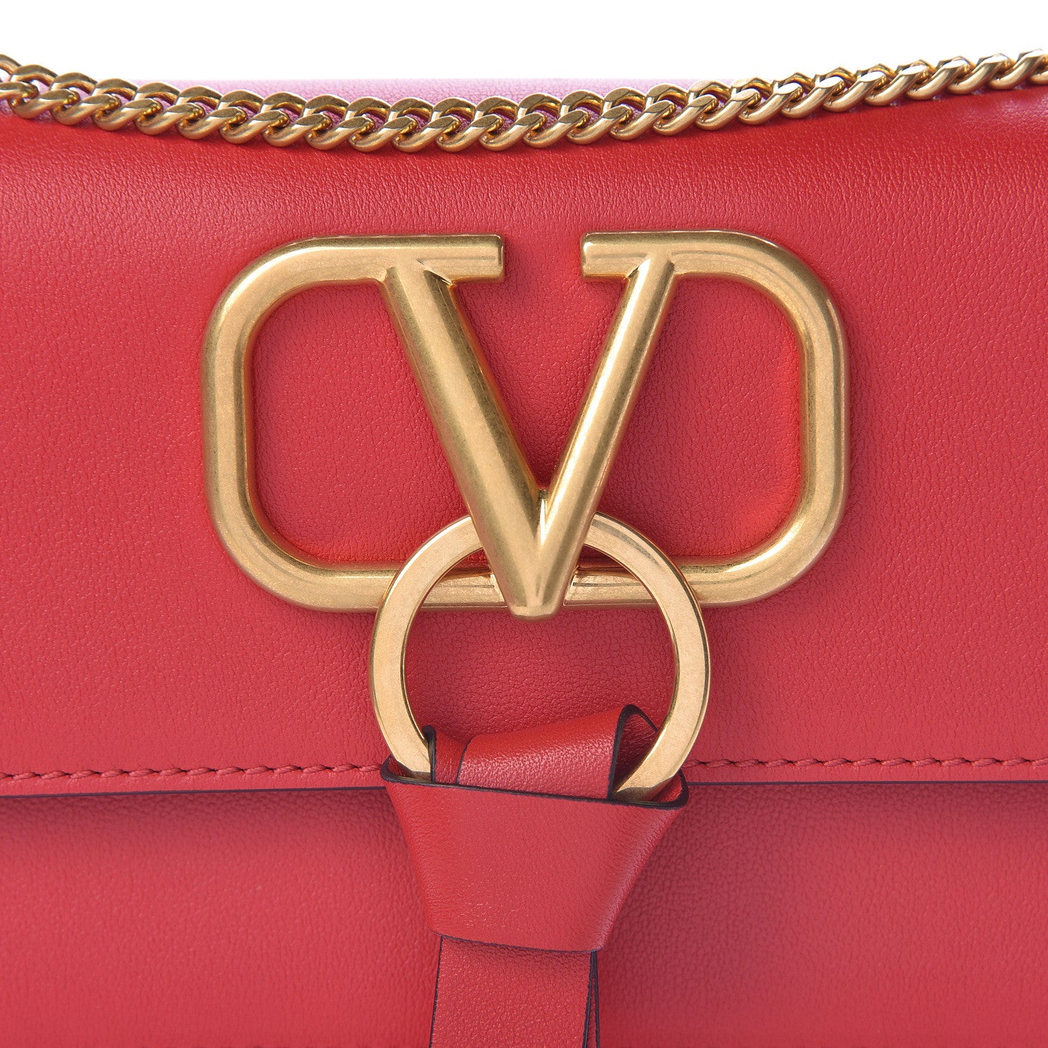 Valentino Garavani Smooth Calfskin Mini Vring Crossbody Bag Rouge Pur 10 of 11