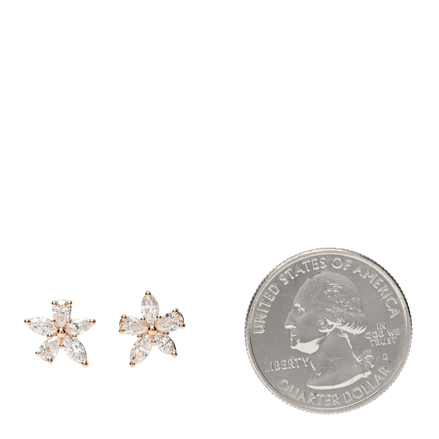 18K Rose Gold Diamond Medium Victoria Mixed Cluster Earrings