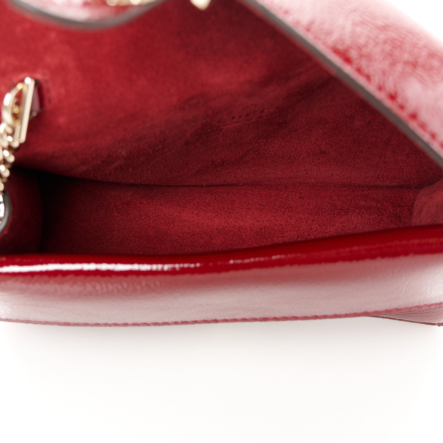 Gucci Crinkled Patent Mini Dionysus Shoulder Bag Rosso Ancora Red 5 of 10