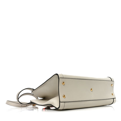 Gucci Wonka Grain Calfskin Small Diana Tote Bag Mystic White Orange Fluo 4 of 11