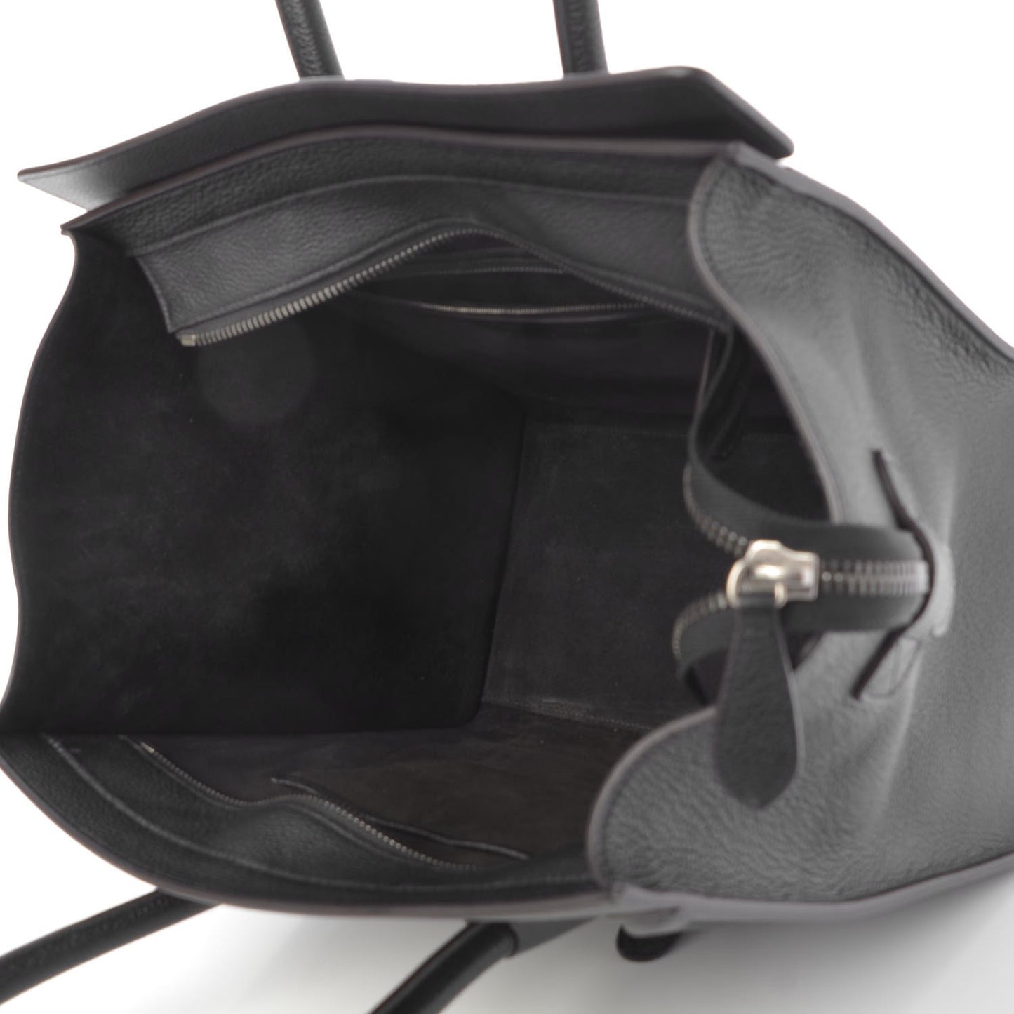 Drummed Calfskin Mini Luggage Black