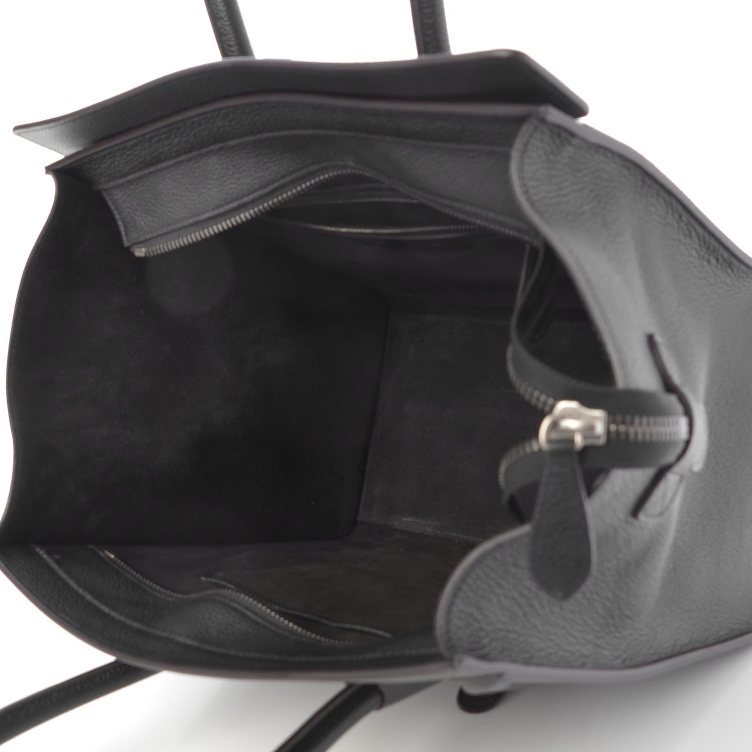 Celine Drummed Calfskin Mini Luggage Black 5 of 8