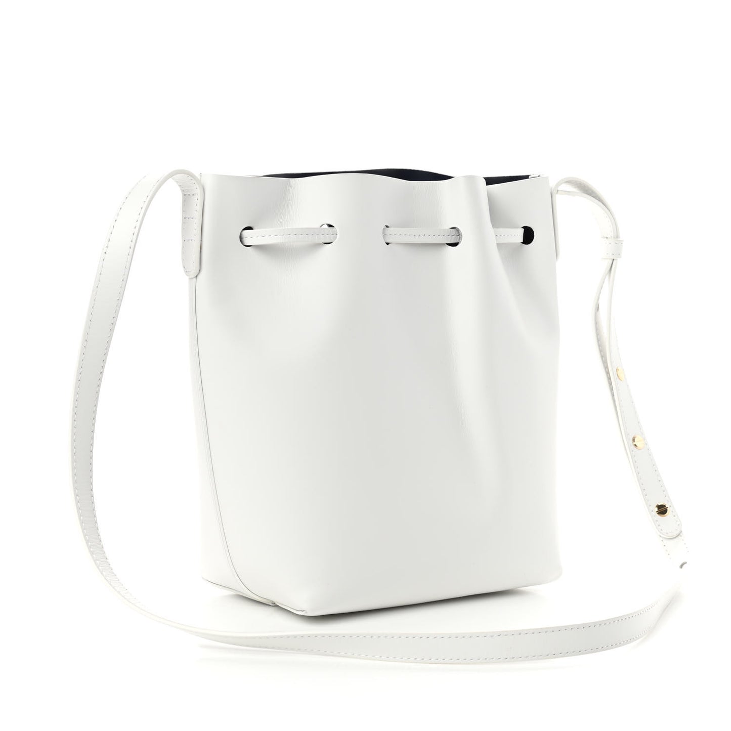 Calfskin Mini Bucket Bag White