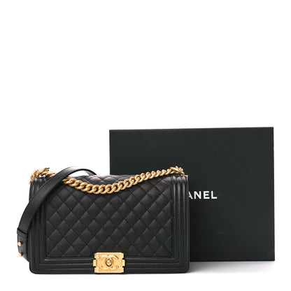 Chanel Caviar Quilted New Medium Boy Flap Black 11 of 11