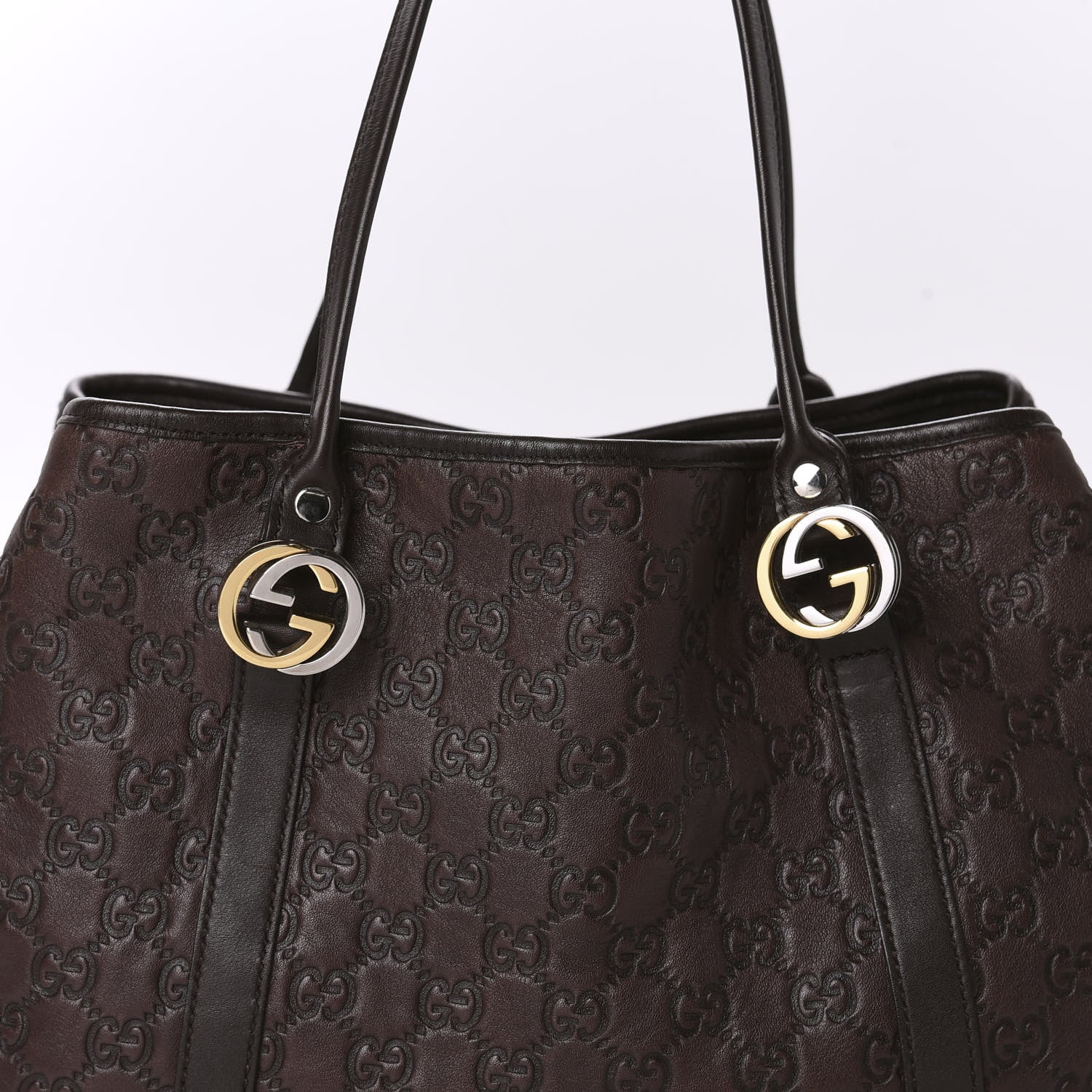 Gucci Guccissima Medium GG Twins Tote Dark Brown 10 of 10