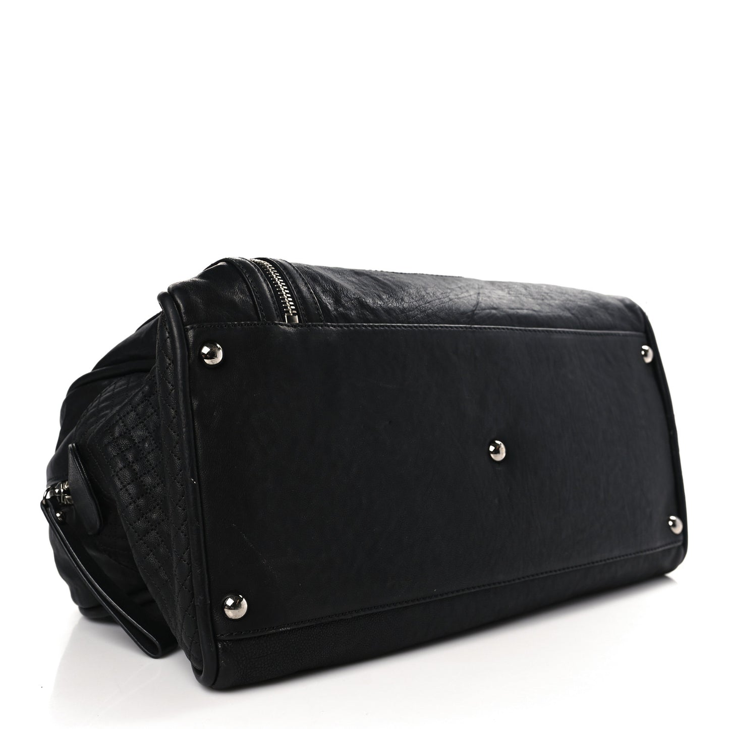 Calfskin Large Bowler Black