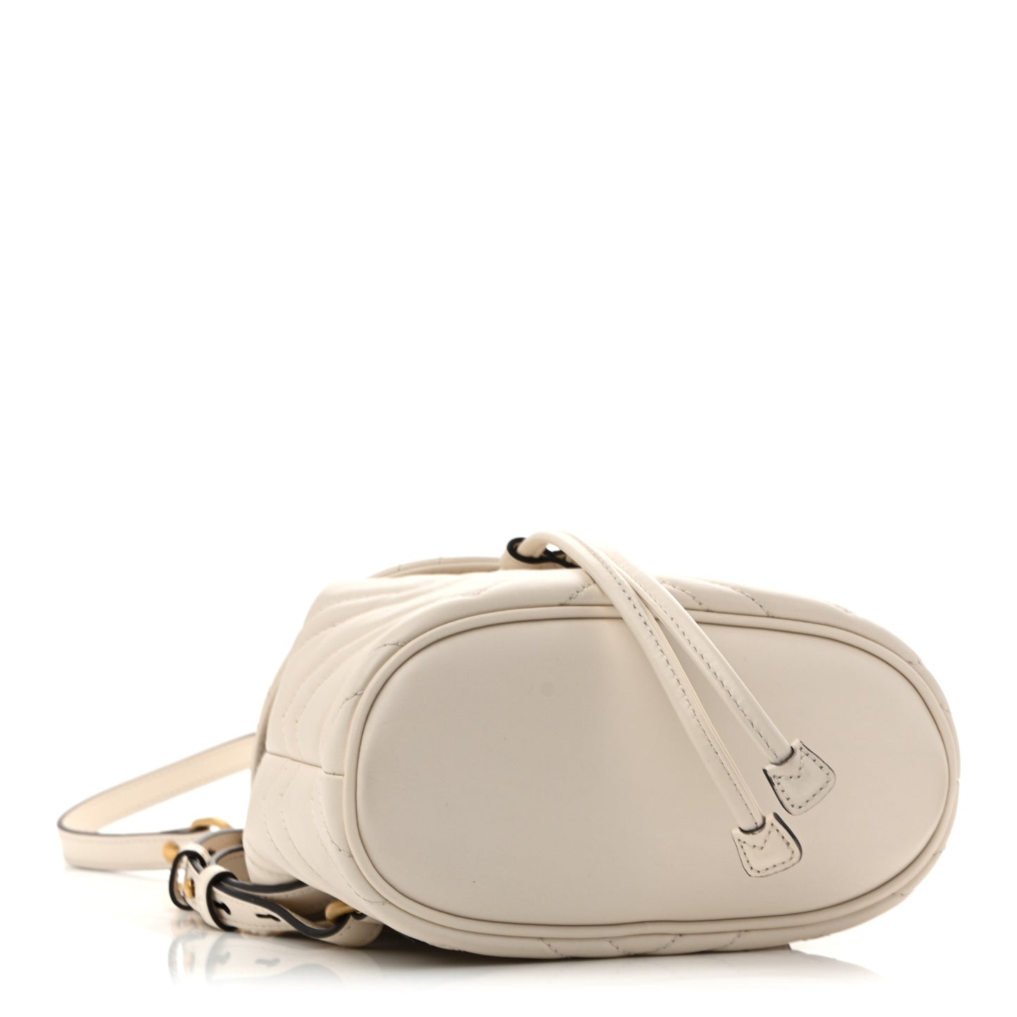 Calfskin Matelasse GG Marmont Flap Backpack White