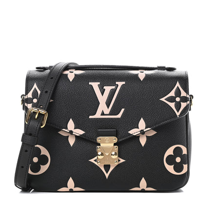 Louis Vuitton Empreinte Monogram Giant Pochette Metis Black Beige 1 of 11
