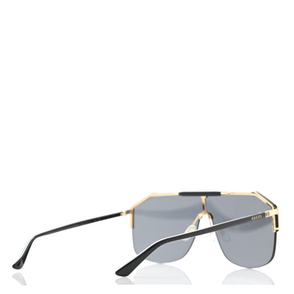 Gucci Metal Rimless Square Sunglasses GG0291S Black Gold 4 of 7