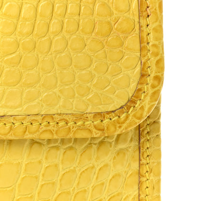 Hermes Matte Alligator Jige Duo Clutch Mimosa 8 of 11