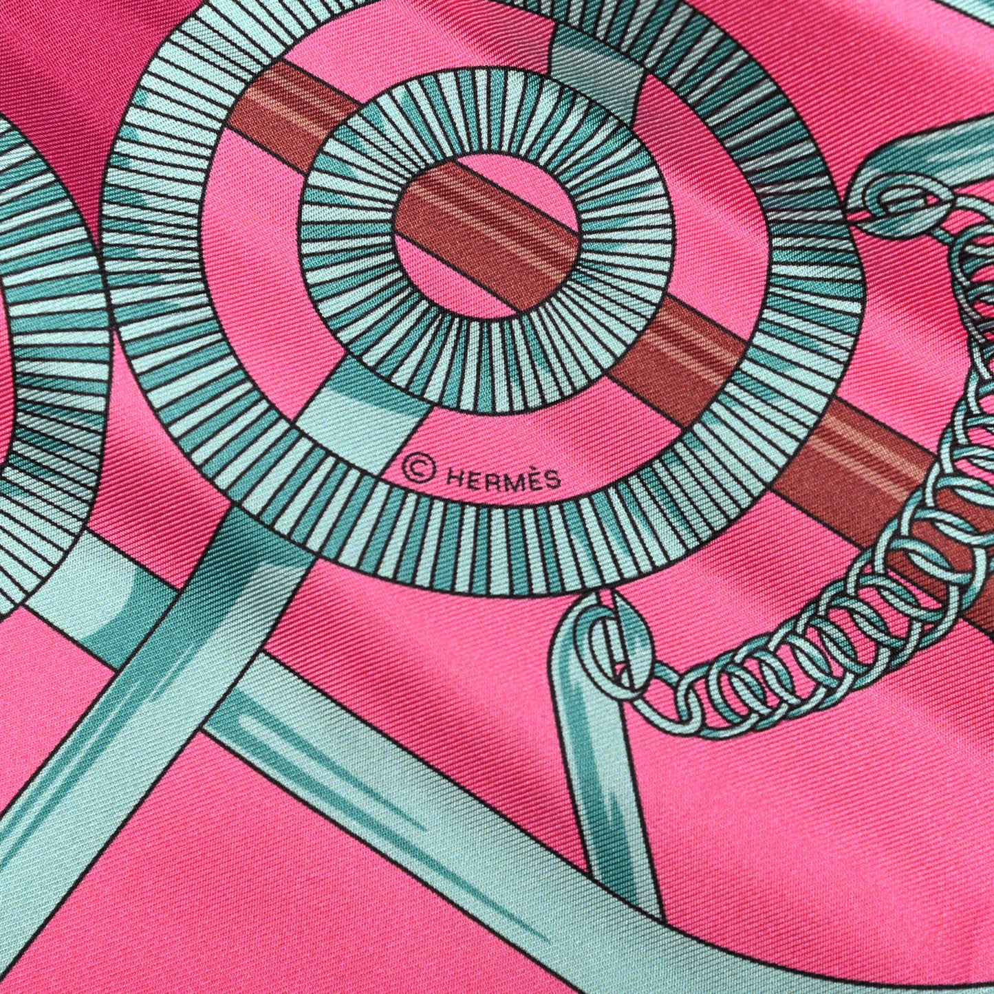 Silk Eperon D'Or Remix Maxi Twilly Rose Indien Cassis Vert