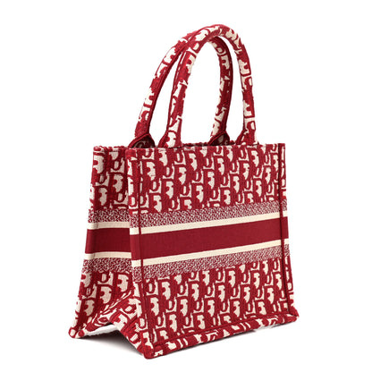 Christian Dior Oblique Small Book Tote Burgundy Multicolor 3 of 10