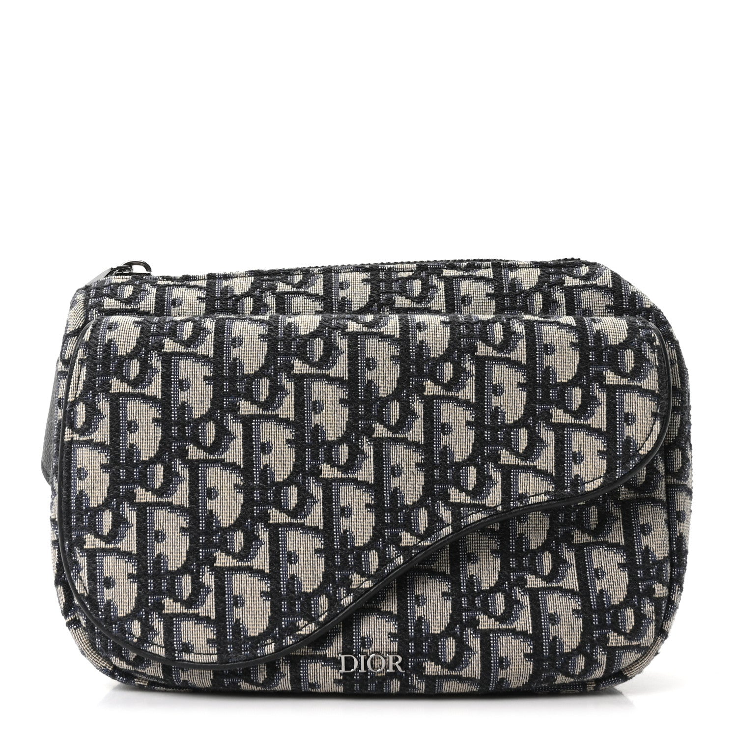 Christian Dior Oblique World Tour Saddle Belt Bag Beige Black 1 of 9