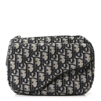 Christian Dior Oblique World Tour Saddle Belt Bag Beige Black 1 of 9