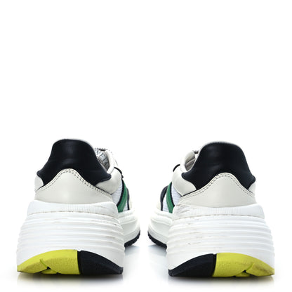 Bottega Veneta Calfskin Technical Mesh Speedster Sneakers 40 White Black Green 6 of 15