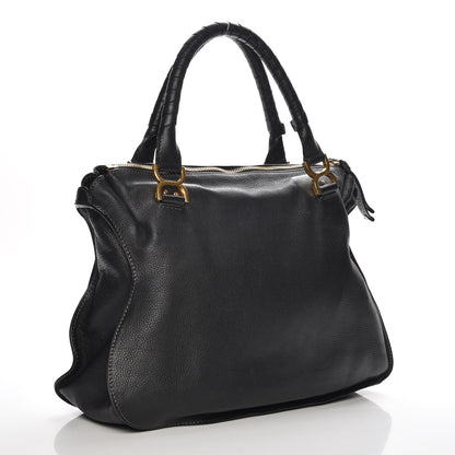Chloe Calfskin Large Marcie Satchel Black 3 of 7