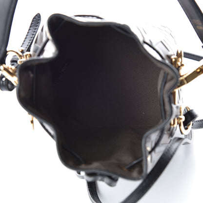 Fendi Vitello Liberty F is Fendi Bi-Color FF 1974 Embossed Mini Mon Tresor Bucket Bag Maya Black 5 of 7