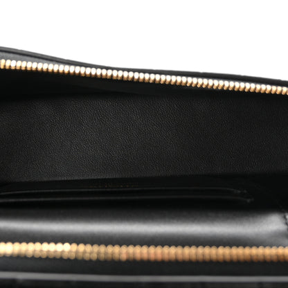Chanel Calfskin Crocodile Embossed Crococo Top Handle Slim Vanity Case With Chain Black 5 of 11