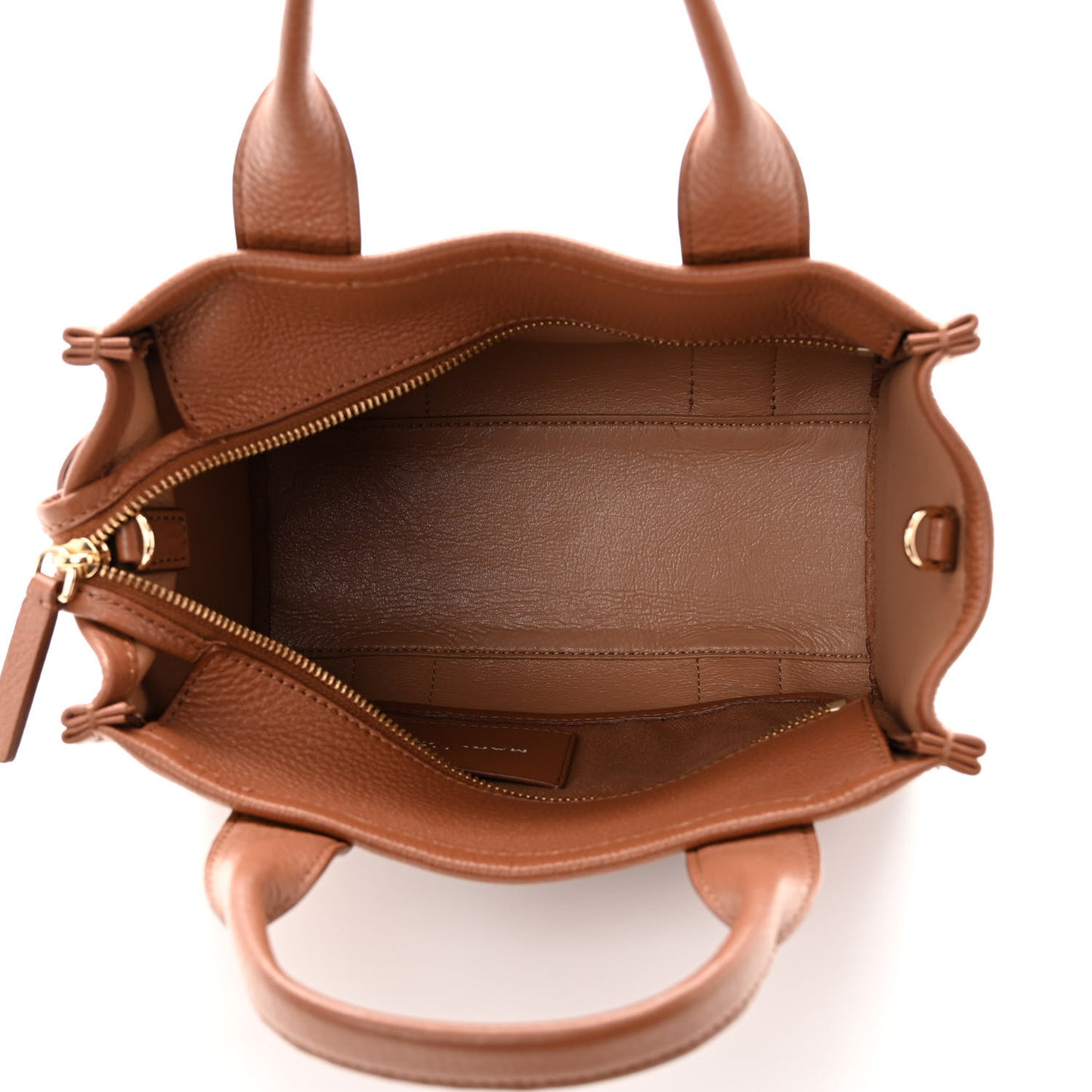 Grained Calfskin Small The Tote Bag Argan Oil