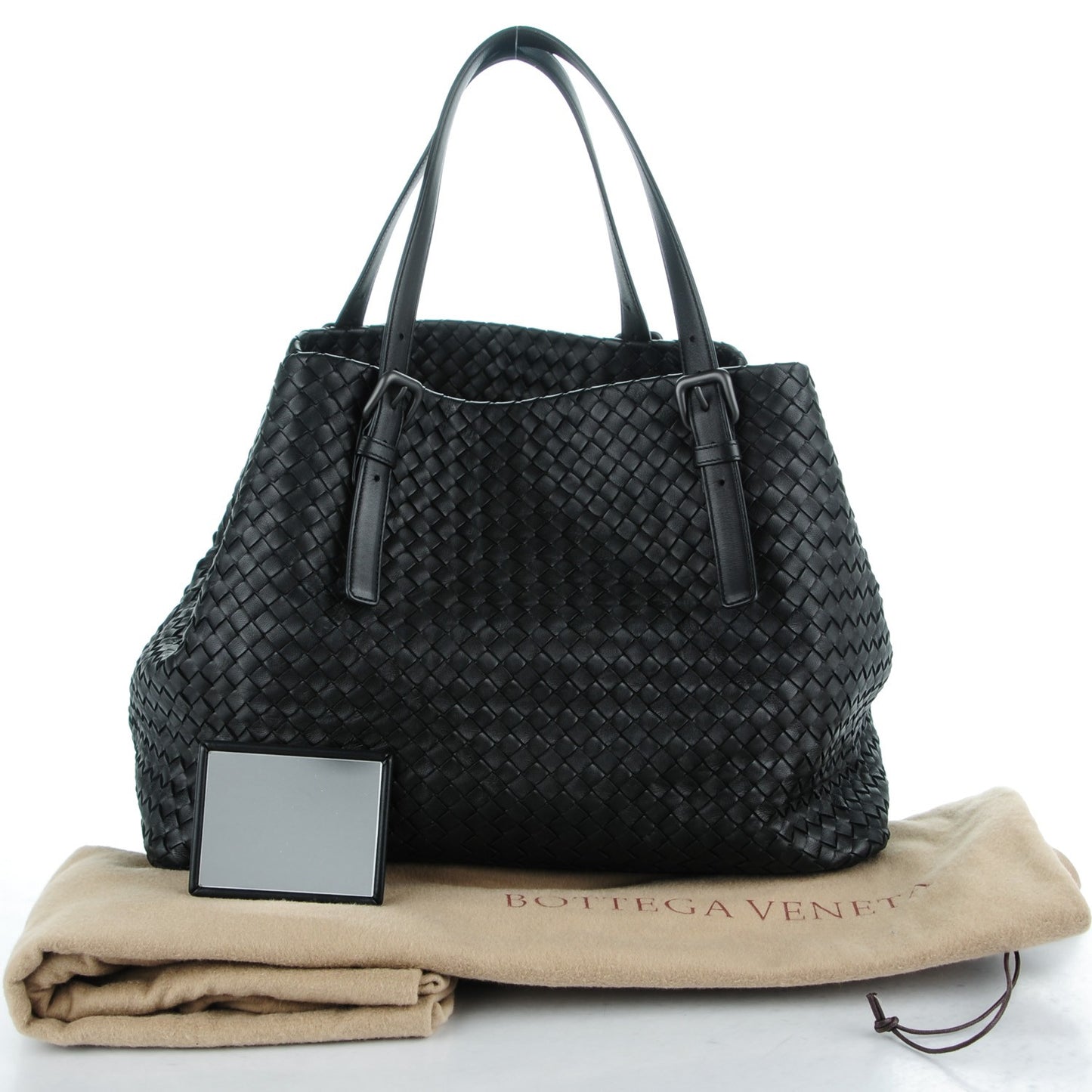 Nappa Intrecciato Large Seamless Tote Nero Black