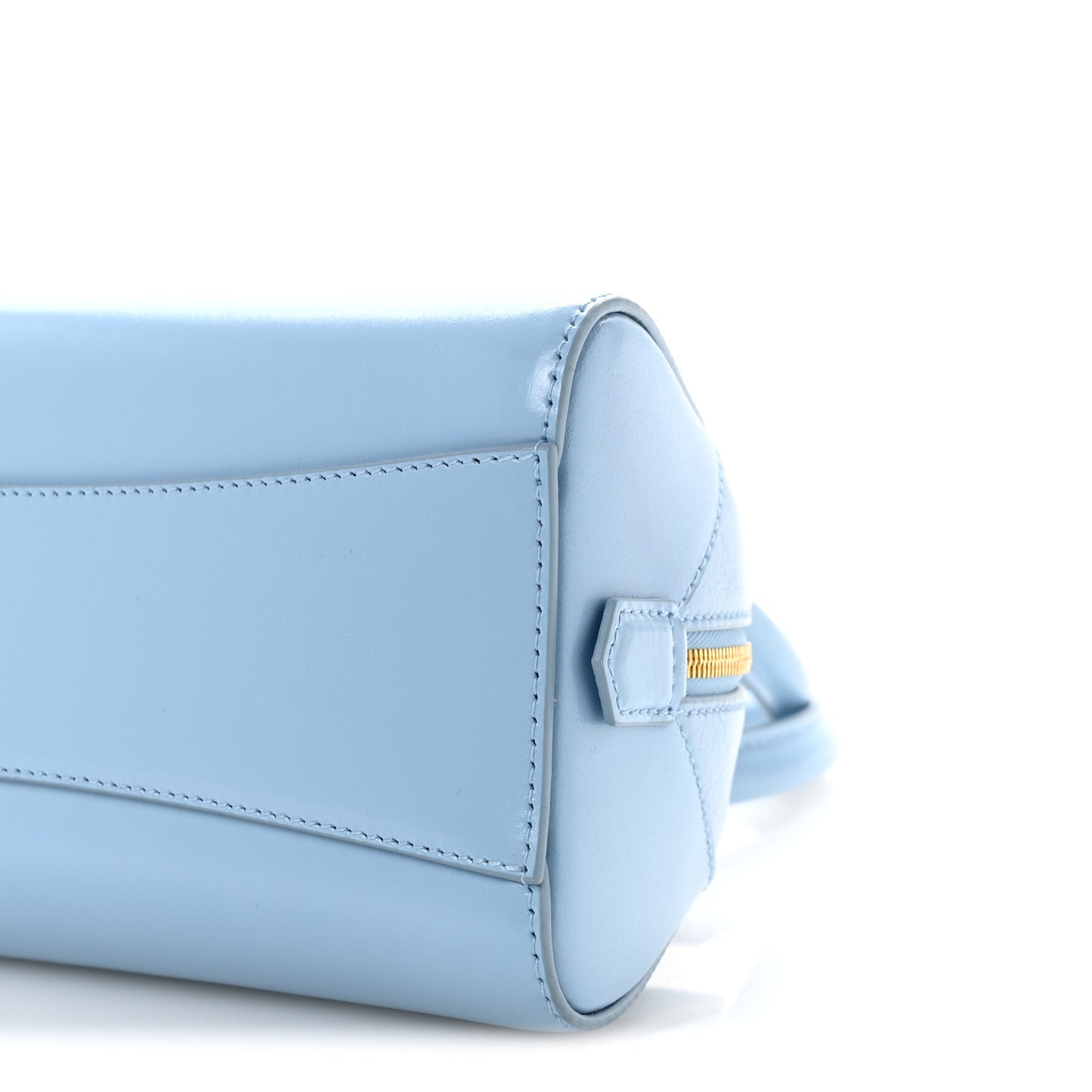 Box Calfskin East West Mini Antigona Light Blue
