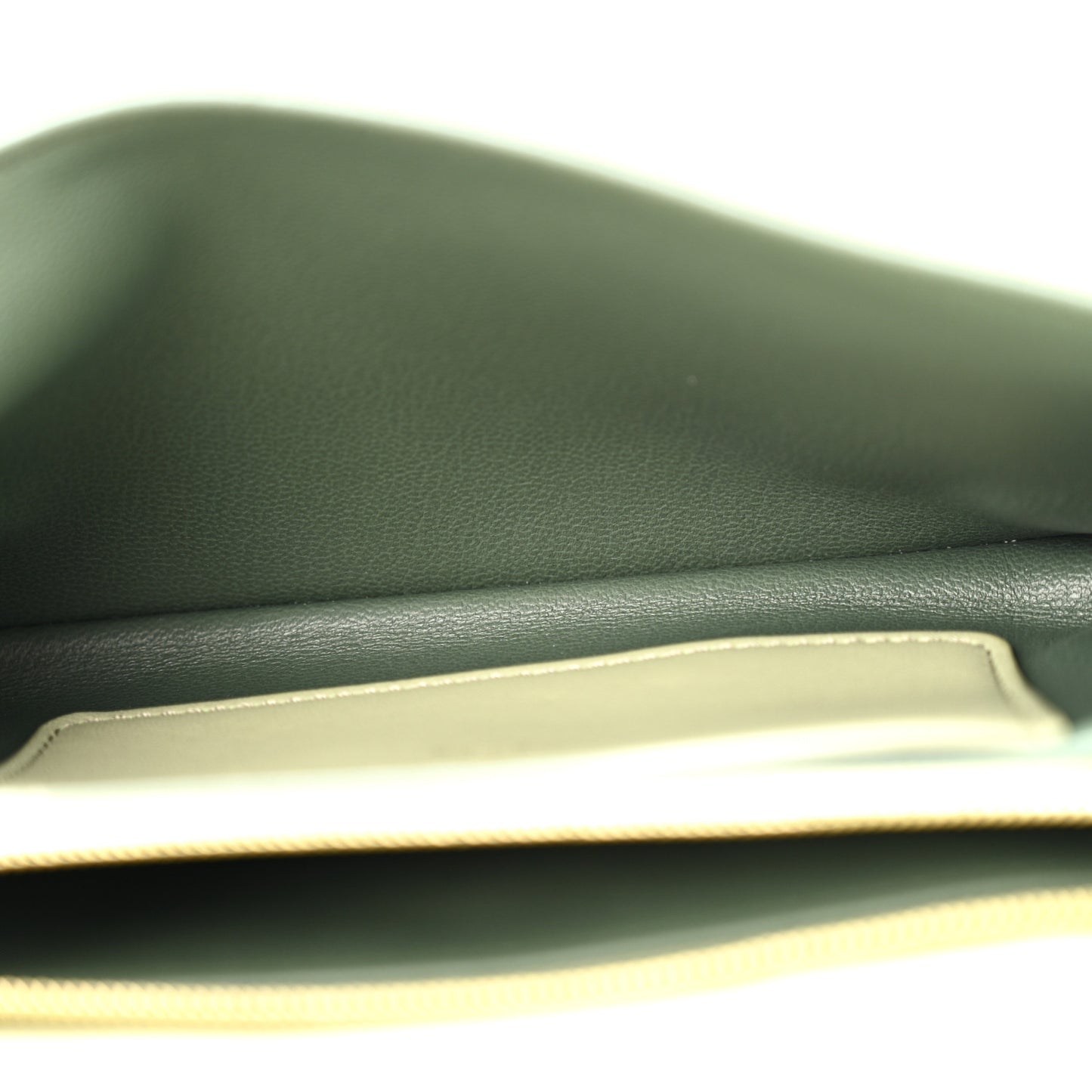 Lambskin Embossed Monogram Pochette Coussin Green