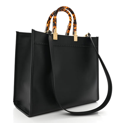 Fendi Vitello King Plexiglass Medium Fendi Sunshine Shopper Tote Black 3 of 11
