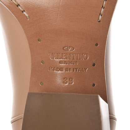 Valentino Garavani Calfskin Embroidered Texan Cowboy Ankle Boots 39 Beige 7 of 9