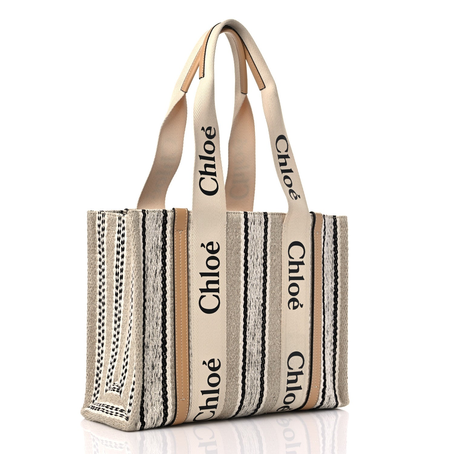 Chloe Knit Medium Woody Ribbon Tote Multicolor 3 of 11