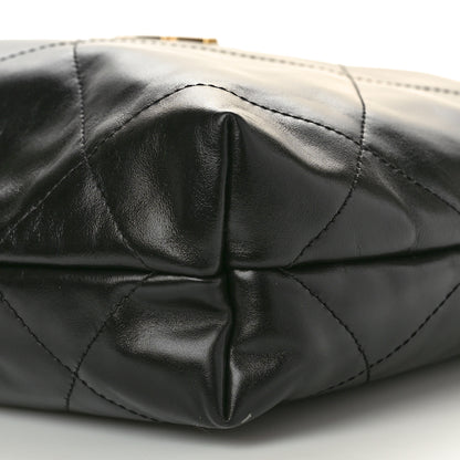 Chanel Shiny Calfskin Quilted Small Chanel 22 Black 10 of 10