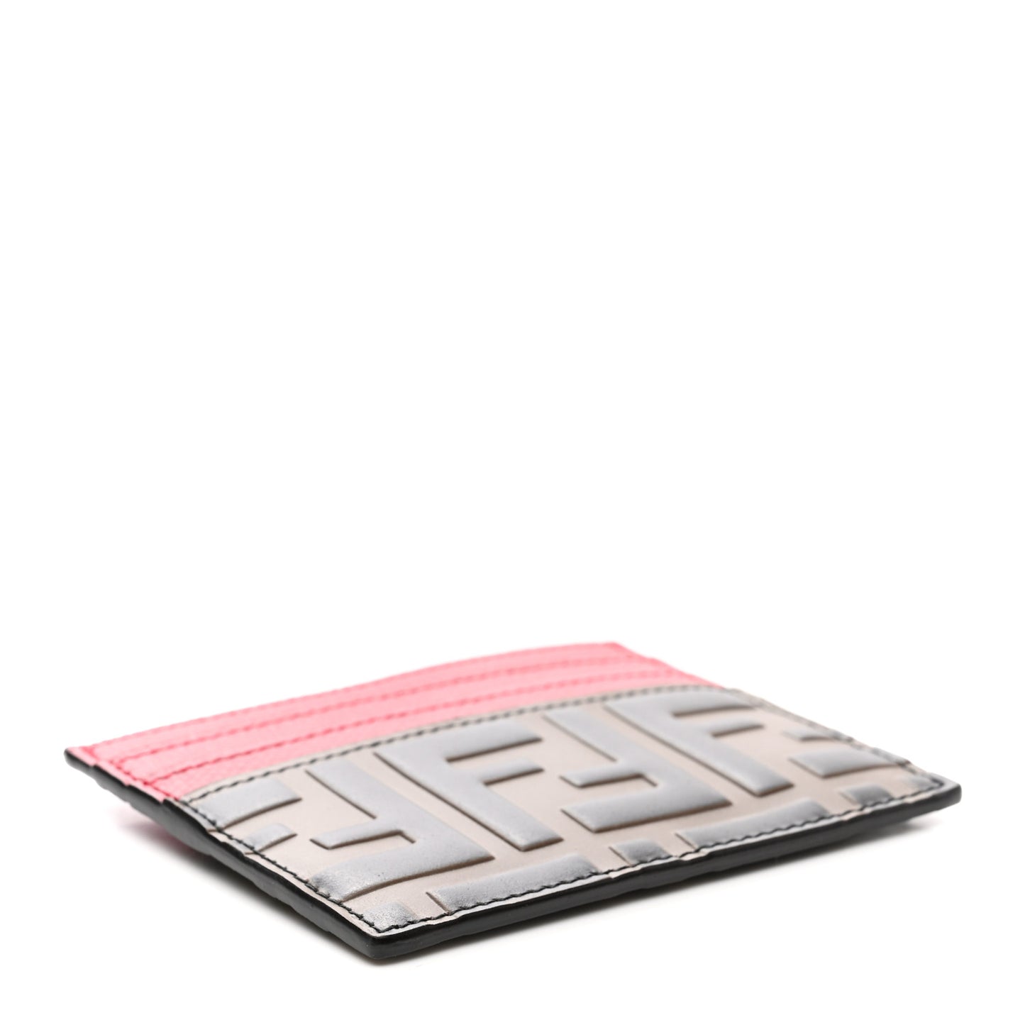 Vitello Cruise Bi-Color FF 1974 Embossed Card Holder Maya Black Fragola
