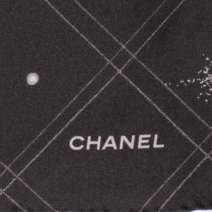 Chanel Silk Lion CC Scarf Black 8 of 10